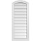 Ekena Millwork Arch Top Surface Mount PVC Gable Vent: Functional, w/ 2"W x 2"P Brickmould Sill Frame, 16"W x 38"H GVPAR16X3803SF - alternate 1